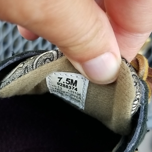 VGUC Sperry Boat Shoes Gold Metallic Sz 7.5 - Picture 5 of 6